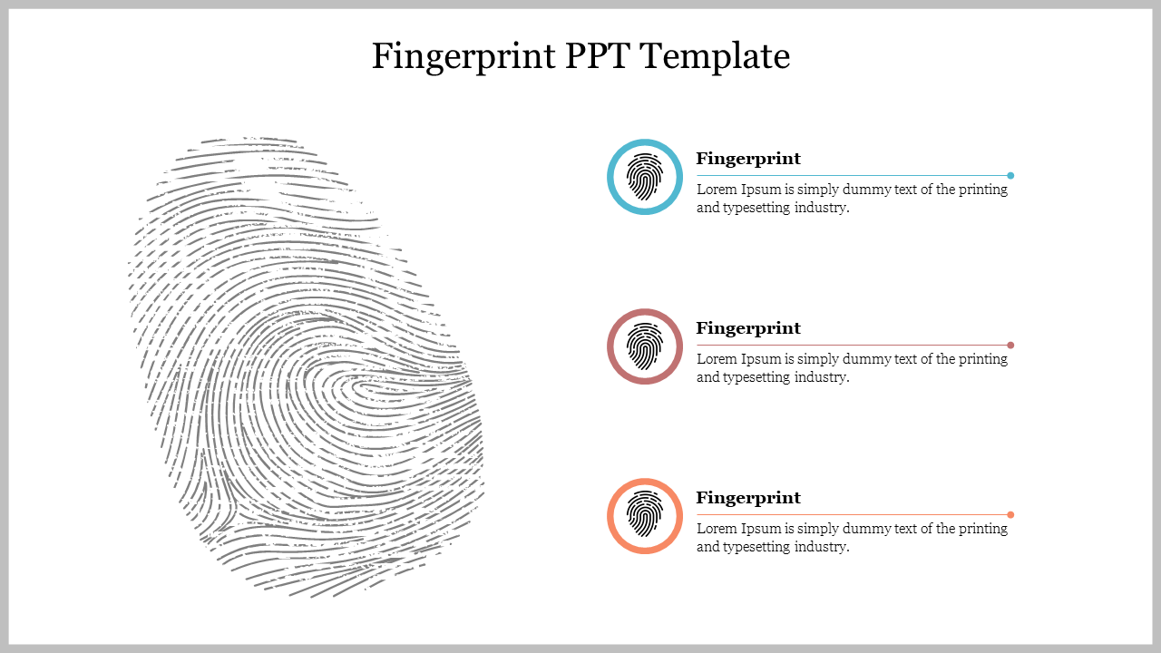 Fingerprint PPT Template Free